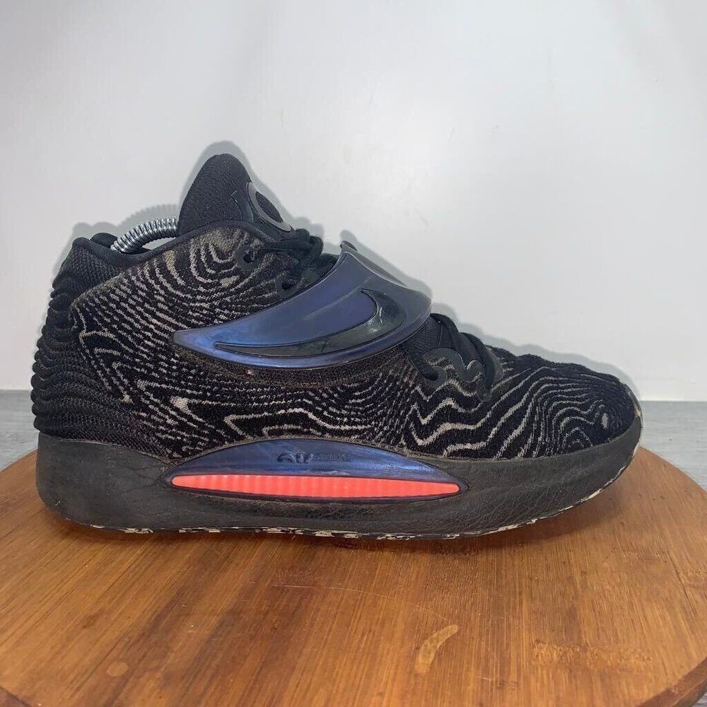 Nike Shoes Mens Size 8.5 Black KD 14 Black Laser Crimson Sneakers DC9379-001